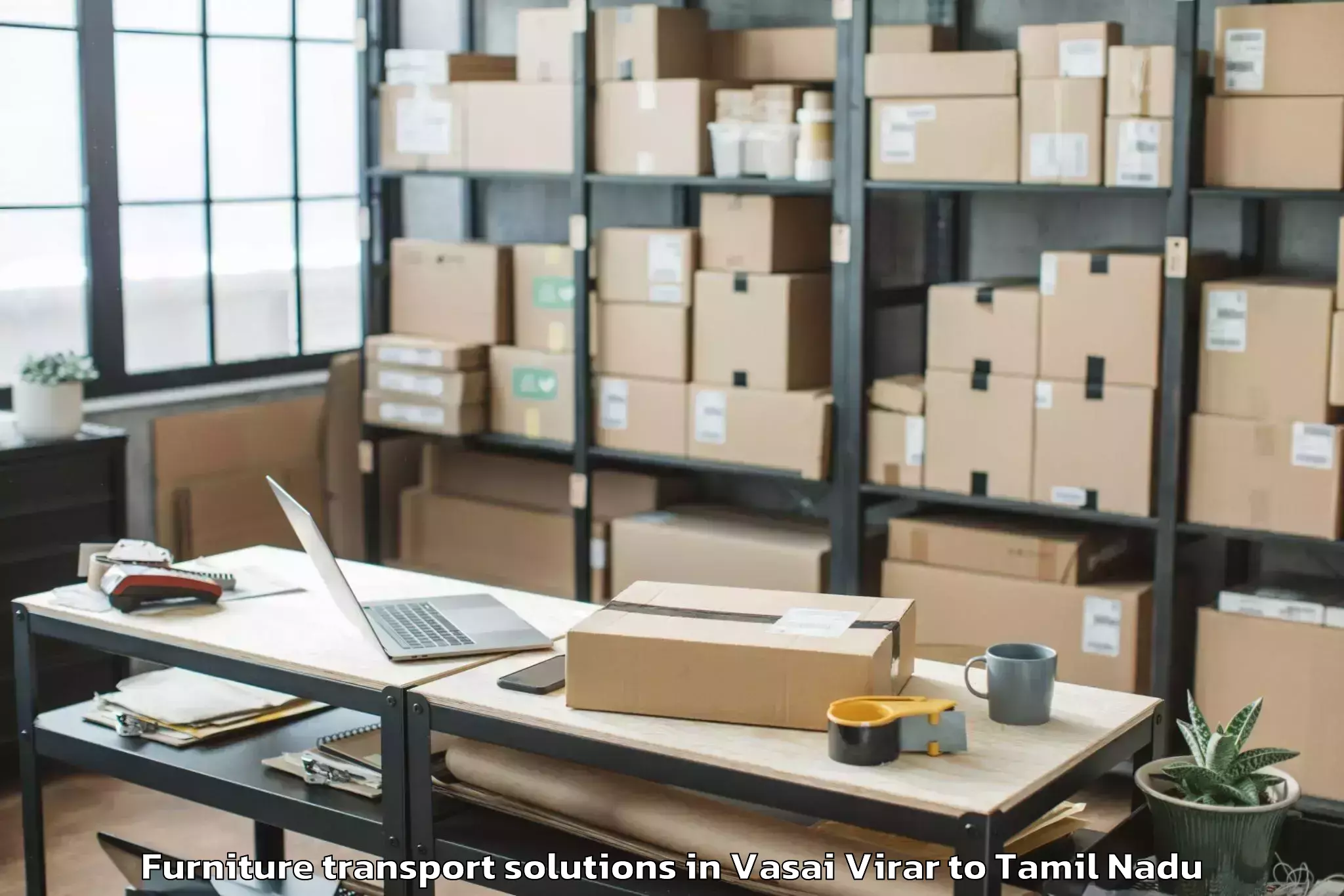 Expert Vasai Virar to Uthukkottai Furniture Transport Solutions